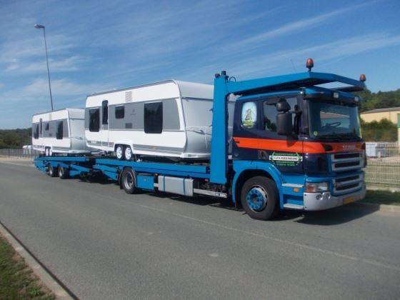 Caravan transport met goede logistiek door Rodenburg